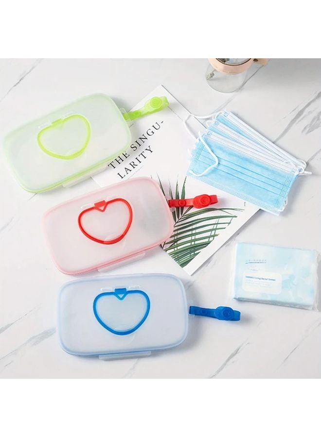 صندوق توزيع المناديل المبللة المحمول الأحمر بغطاء صحي للسفر والمنزل والمكتب - Image 5